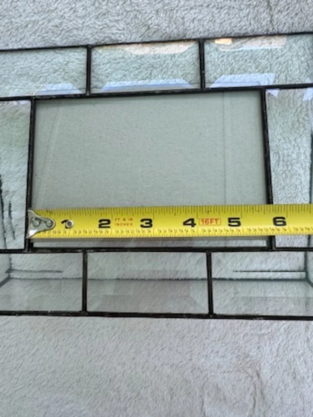 Beveled Glass Picture Frame Metal Solder 4 x 6 Photographs
